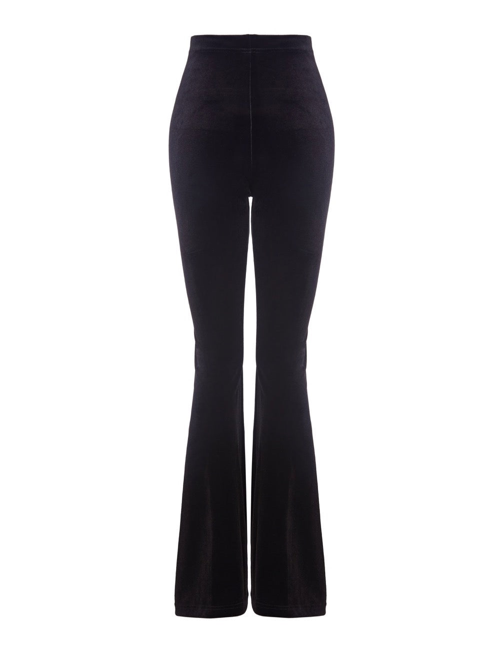 Black high-waisted velvet flares – sophieantoniascott